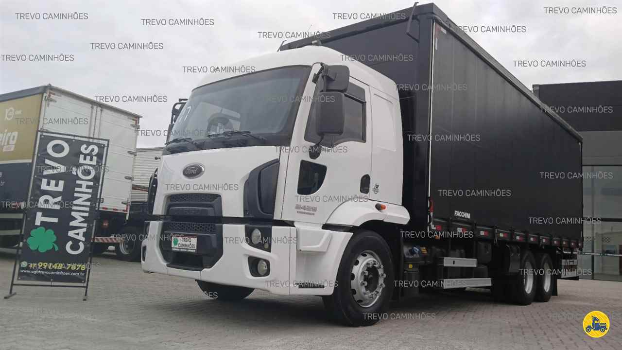 CAMINHAO FORD CARGO 2429 Baú Sider Truck 6x2 Trevo Caminhões - AGB ITAJAI SANTA CATARINA SC