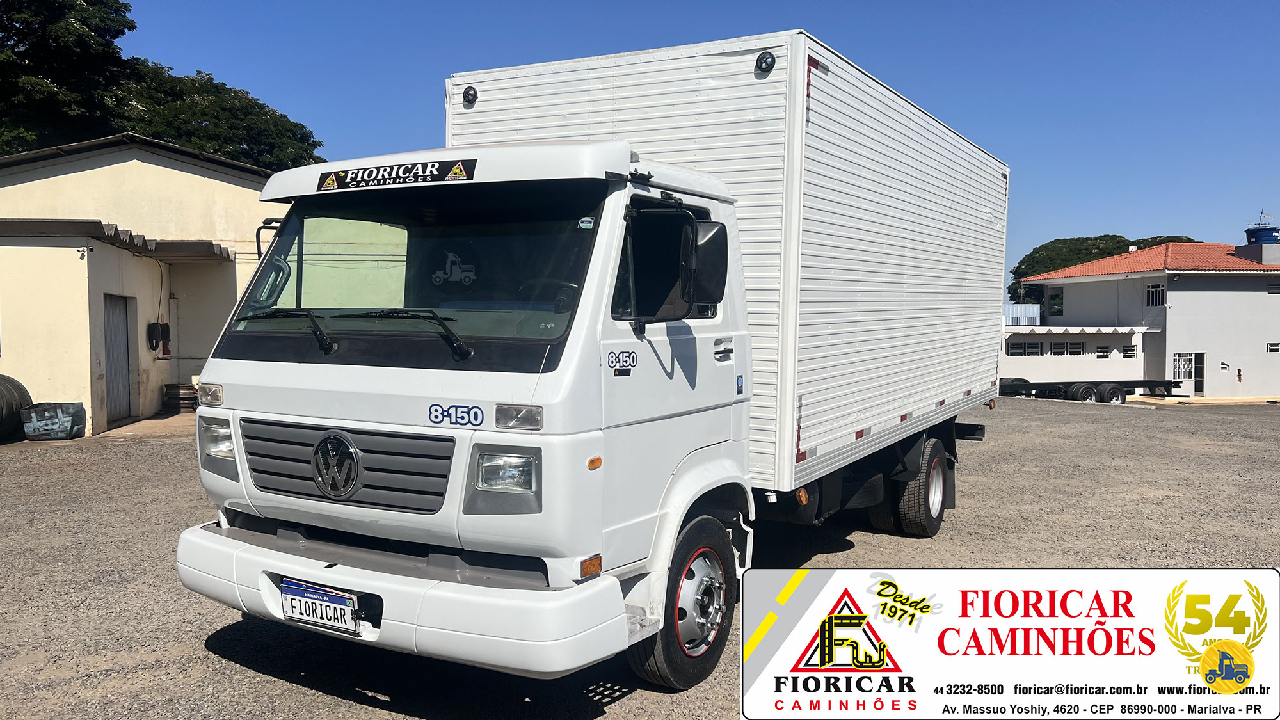 CAMINHAO VOLKSWAGEN VW 8150 Baú Furgão 3/4 4x2 Fioricar Caminhões MARIALVA PARANÁ PR
