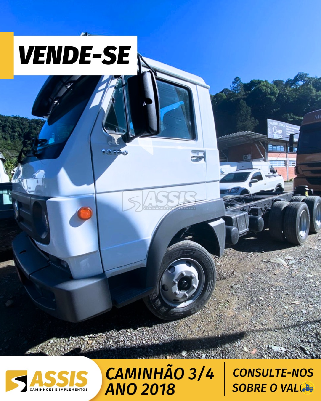 CAMINHAO VOLKSWAGEN VW 13160 Chassis 3/4 6x2 Assis Caminhões e Carretas JOINVILLE SANTA CATARINA SC