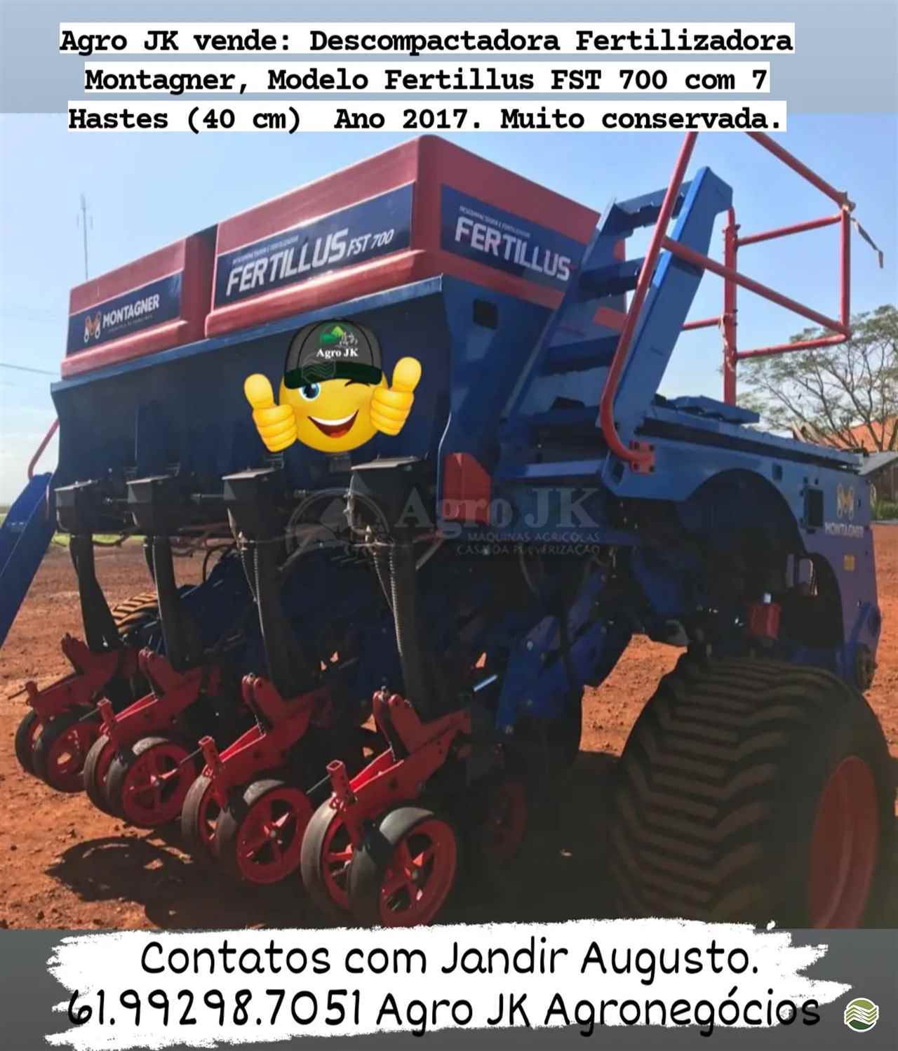 IMPLEMENTOS AGRICOLAS DESCOMPACTADOR DESCOMPACTADORA FERTILIZADORA Agro JK CRISTALINA GOIAS GO