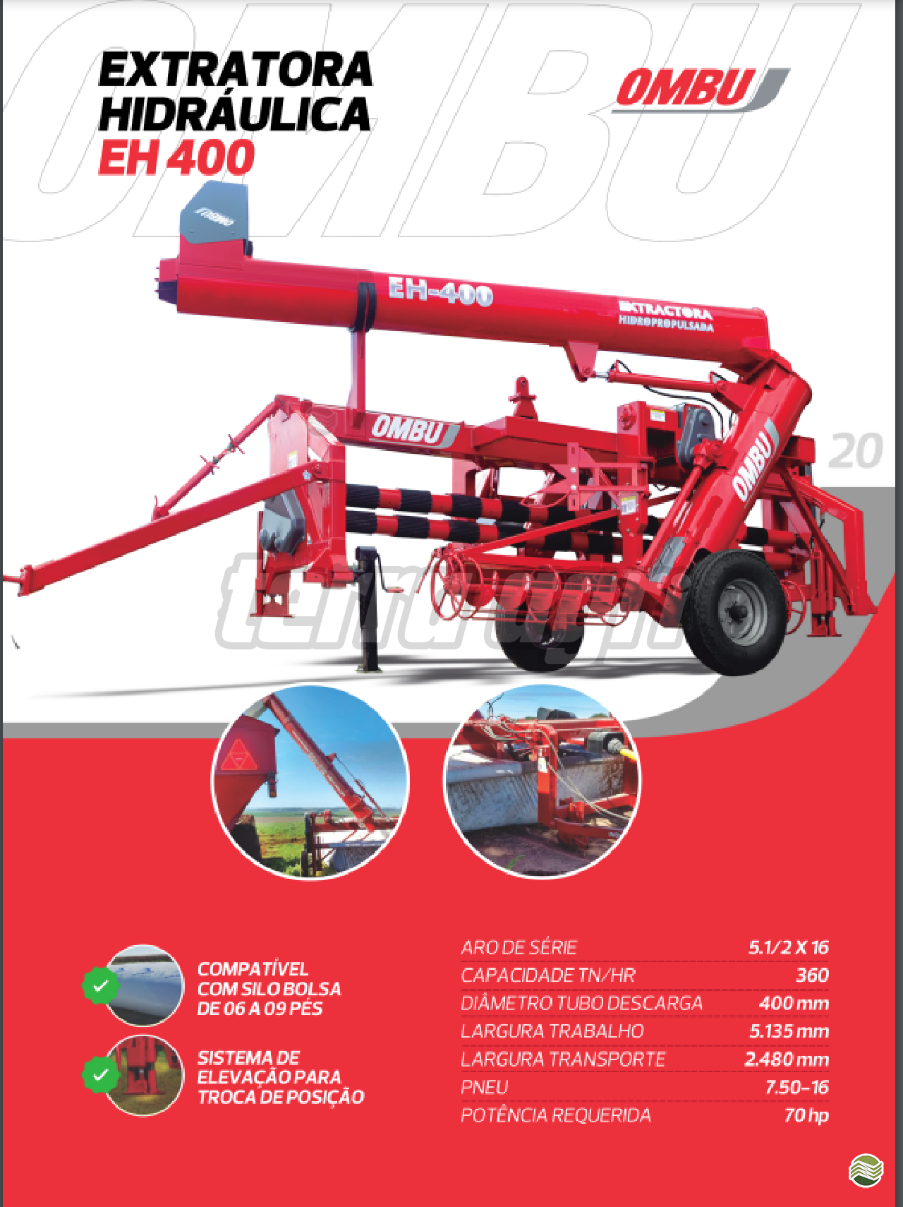 IMPLEMENTOS AGRICOLAS EXTRATORA ELEVADOR EXTRATORA DE GRÃOS Terra Agri  CAMPO VERDE MATO GROSSO MT