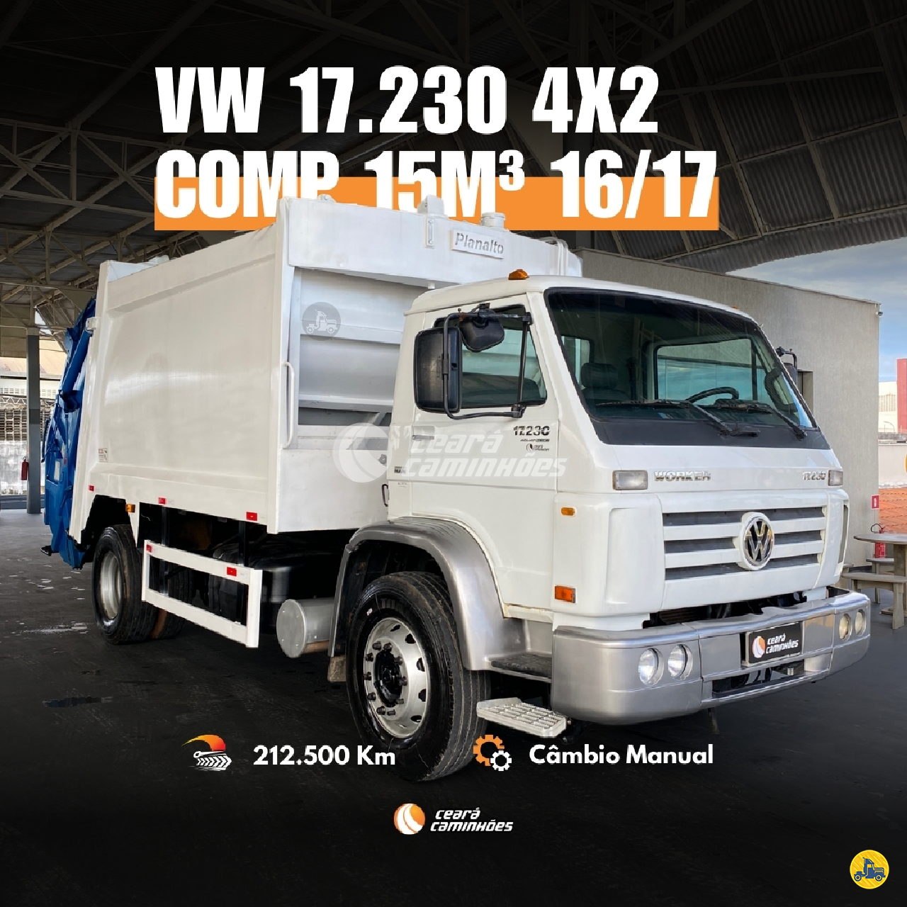 CAMINHAO VOLKSWAGEN VW 17230 Coletor de Lixo Toco 4x2 Ceará Caminhões FORTALEZA CEARÁ CE