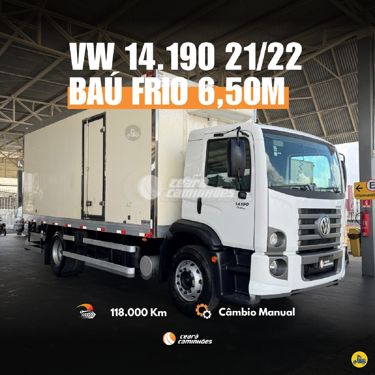 CAMINHAO VOLKSWAGEN VW 14190 Baú Frigorífico Toco 4x2 Ceará Caminhões FORTALEZA CEARÁ CE