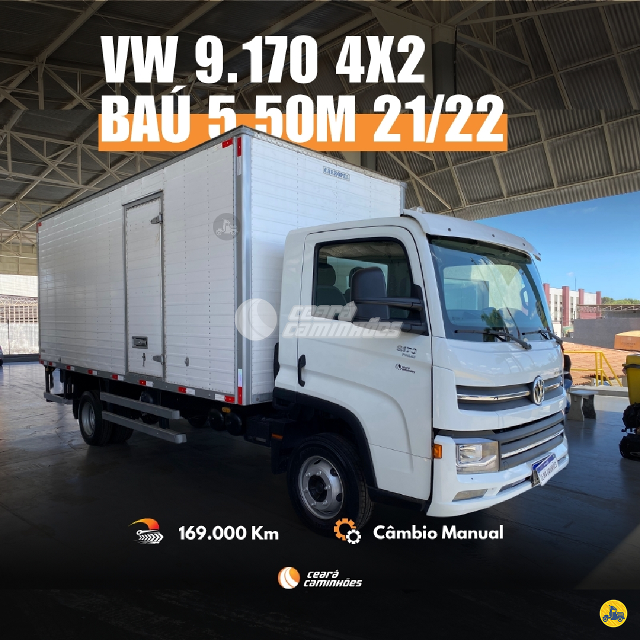 CAMINHAO VOLKSWAGEN VW 9170 Baú Furgão 3/4 4x2 Ceará Caminhões FORTALEZA CEARÁ CE