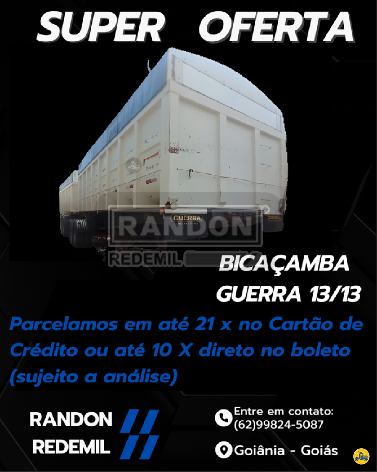 CARRETA BITREM BASCULANTE Redemil Implementos Rodoviários - Randon GOIANIA GOIAS GO