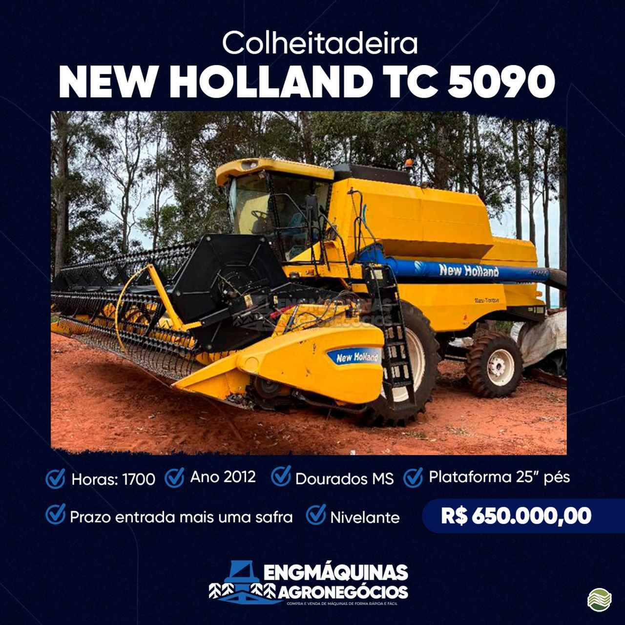 COLHEITADEIRA NEW HOLLAND TC 5090 Engmáquinas Agrícolas CASCAVEL PARANÁ PR