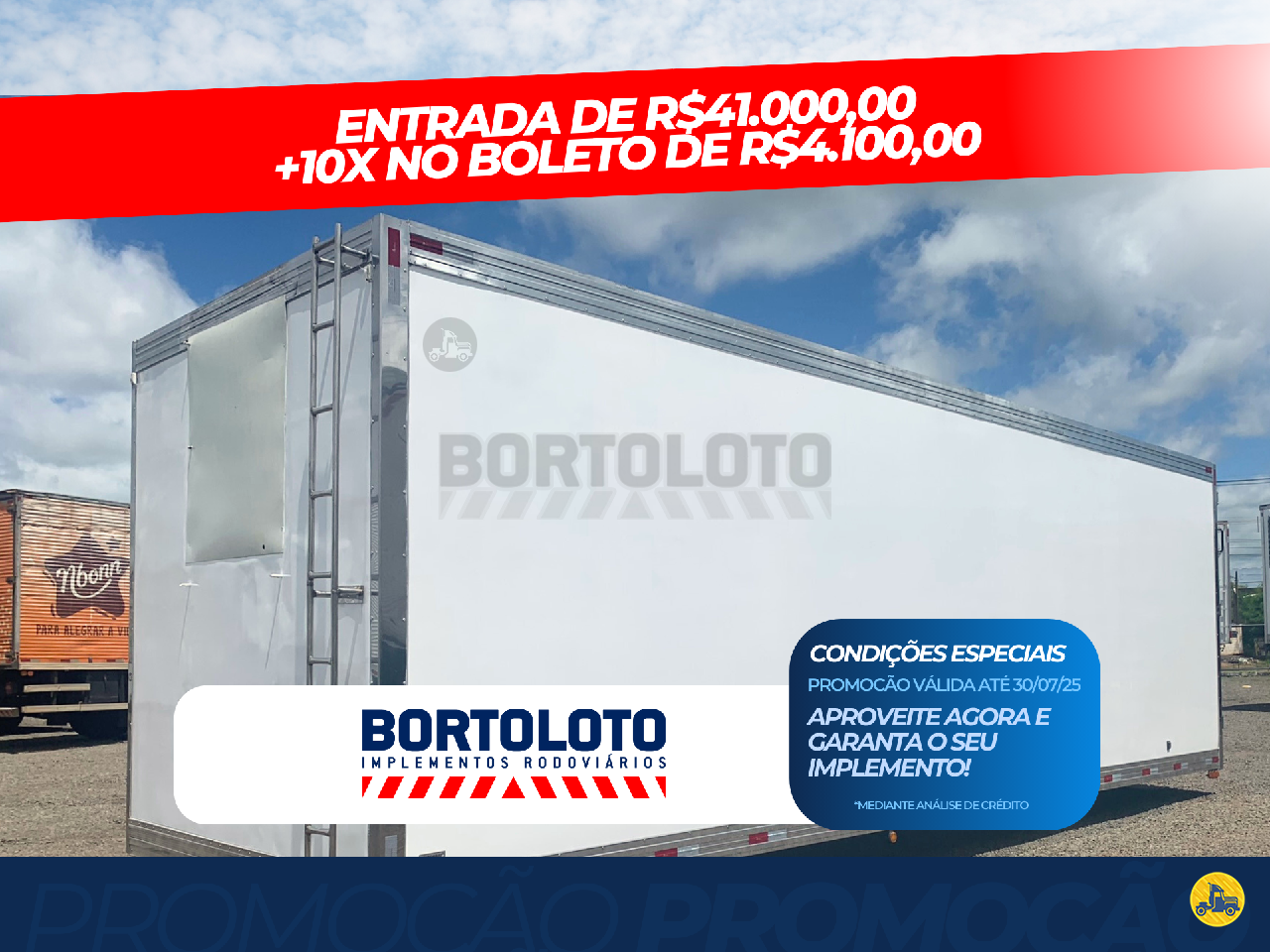 CARROCERIA SOBRE CHASSI  BITRUCK BAU FRIGORIFICO Bortoloto Implementos - Ibiporã MARINGA PARANÁ PR