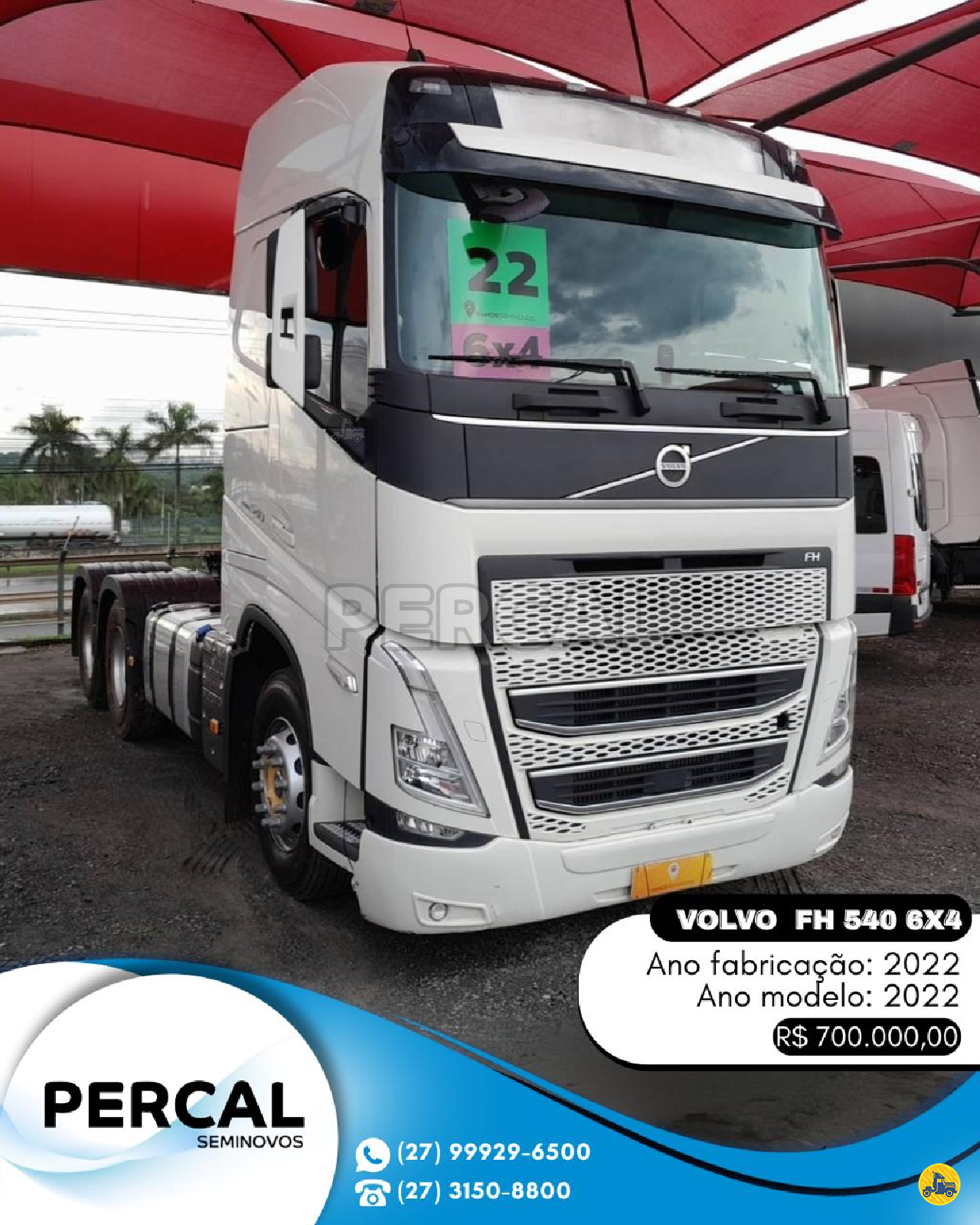 CAMINHAO VOLVO VOLVO FH 540 Cavalo Mecânico Cavalo 6x4 Percal - Librelato LINHARES ESPÍRITO SANTO ES