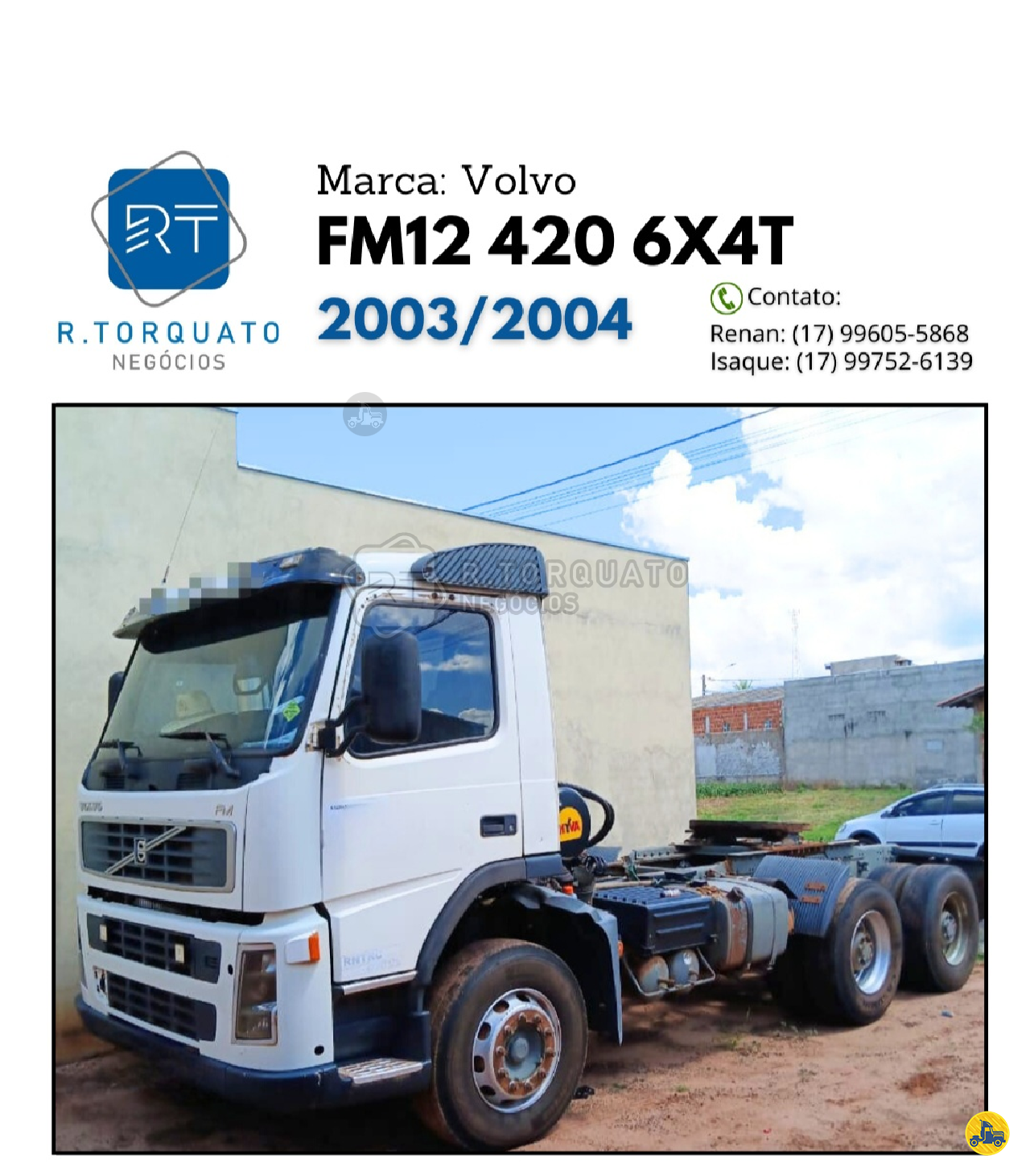 CAMINHAO VOLVO VOLVO FM12 420 Cavalo Mecânico Cavalo 6x4 R.Torquato Negócios São José do Rio Preto SÃO PAULO SP