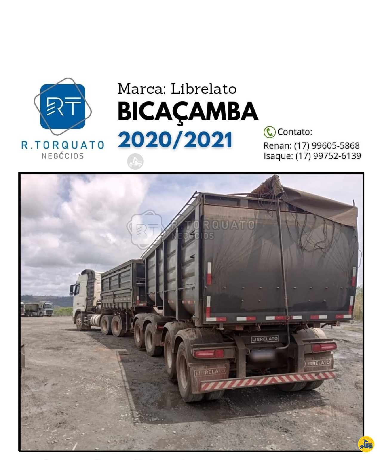 CARRETA BITREM BASCULANTE R.Torquato Negócios São José do Rio Preto SÃO PAULO SP