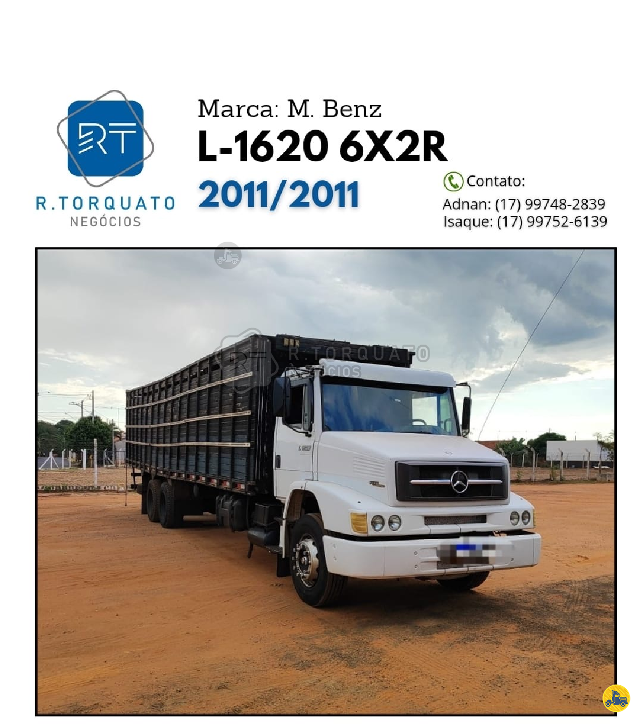 CAMINHAO MERCEDES-BENZ MB 1620 Boiadeiro Truck 6x2 R.Torquato Negócios São José do Rio Preto SÃO PAULO SP