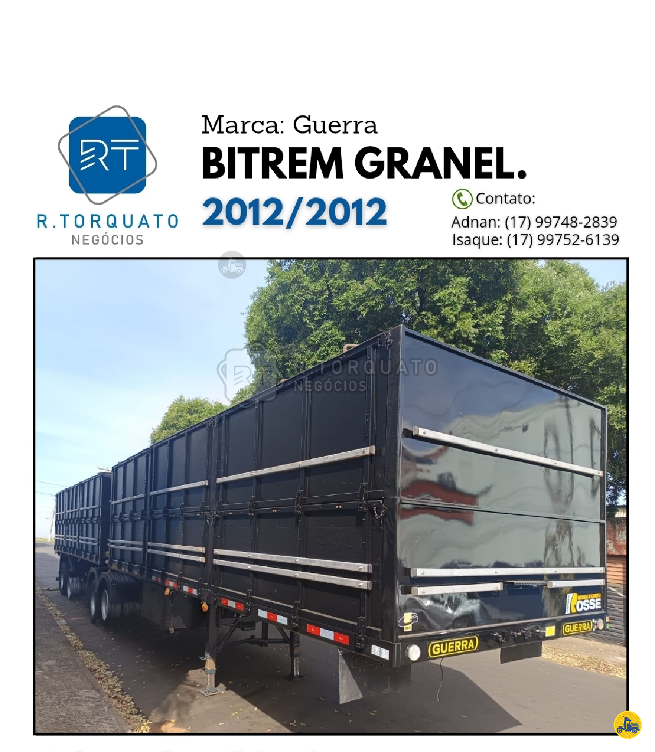 CARRETA BITREM GRANELEIRO R.Torquato Negócios São José do Rio Preto SÃO PAULO SP