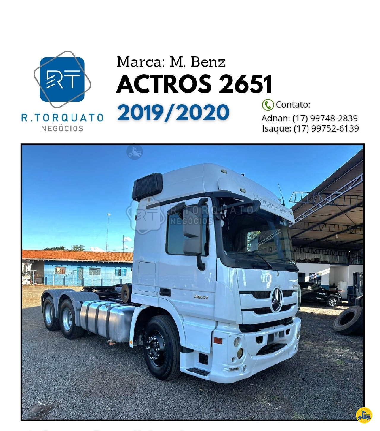 CAMINHAO MERCEDES-BENZ MB 2651 Cavalo Mecânico Cavalo 6x4 R.Torquato Negócios São José do Rio Preto SÃO PAULO SP