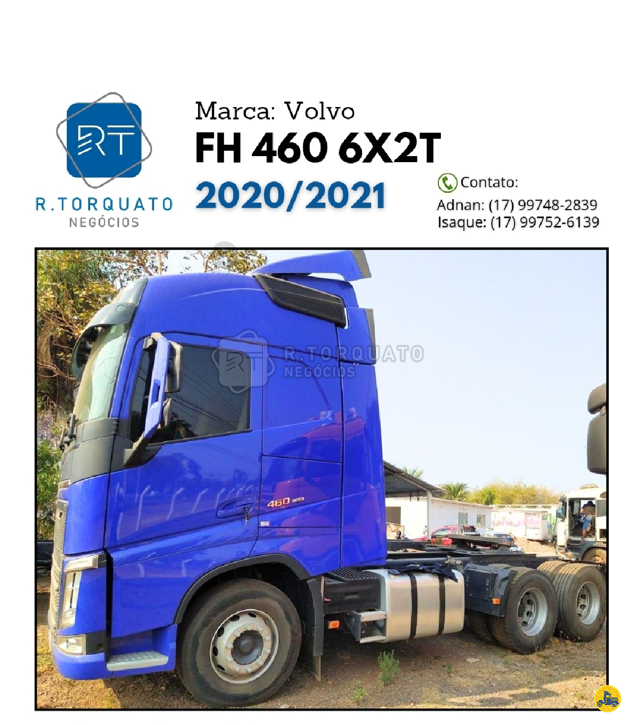 CAMINHAO VOLVO VOLVO FH 460 Cavalo Mecânico Cavalo 6x2 R.Torquato Negócios São José do Rio Preto SÃO PAULO SP