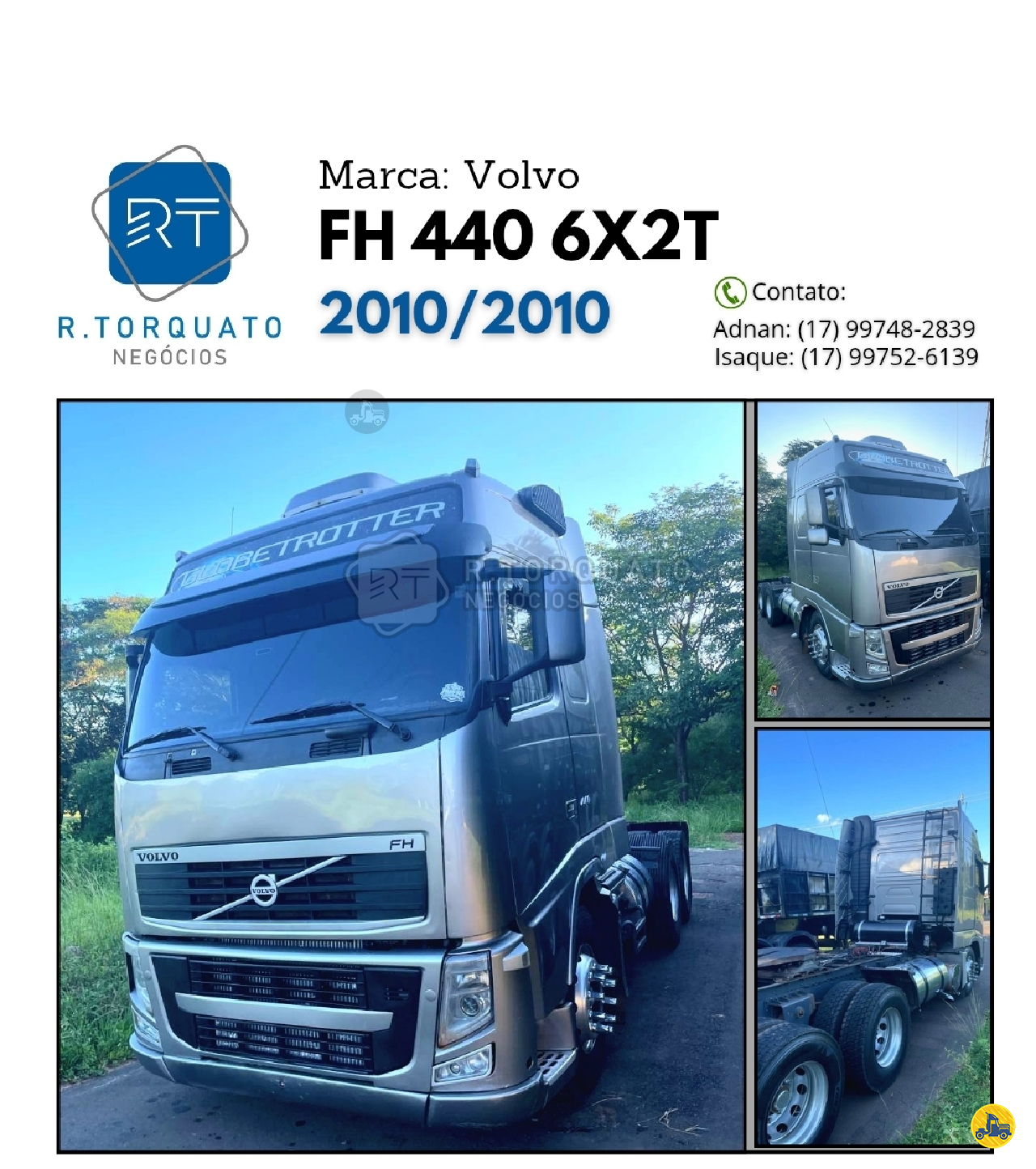 CAMINHAO VOLVO VOLVO FH 440 Cavalo Mecânico Cavalo 6x2 R.Torquato Negócios São José do Rio Preto SÃO PAULO SP