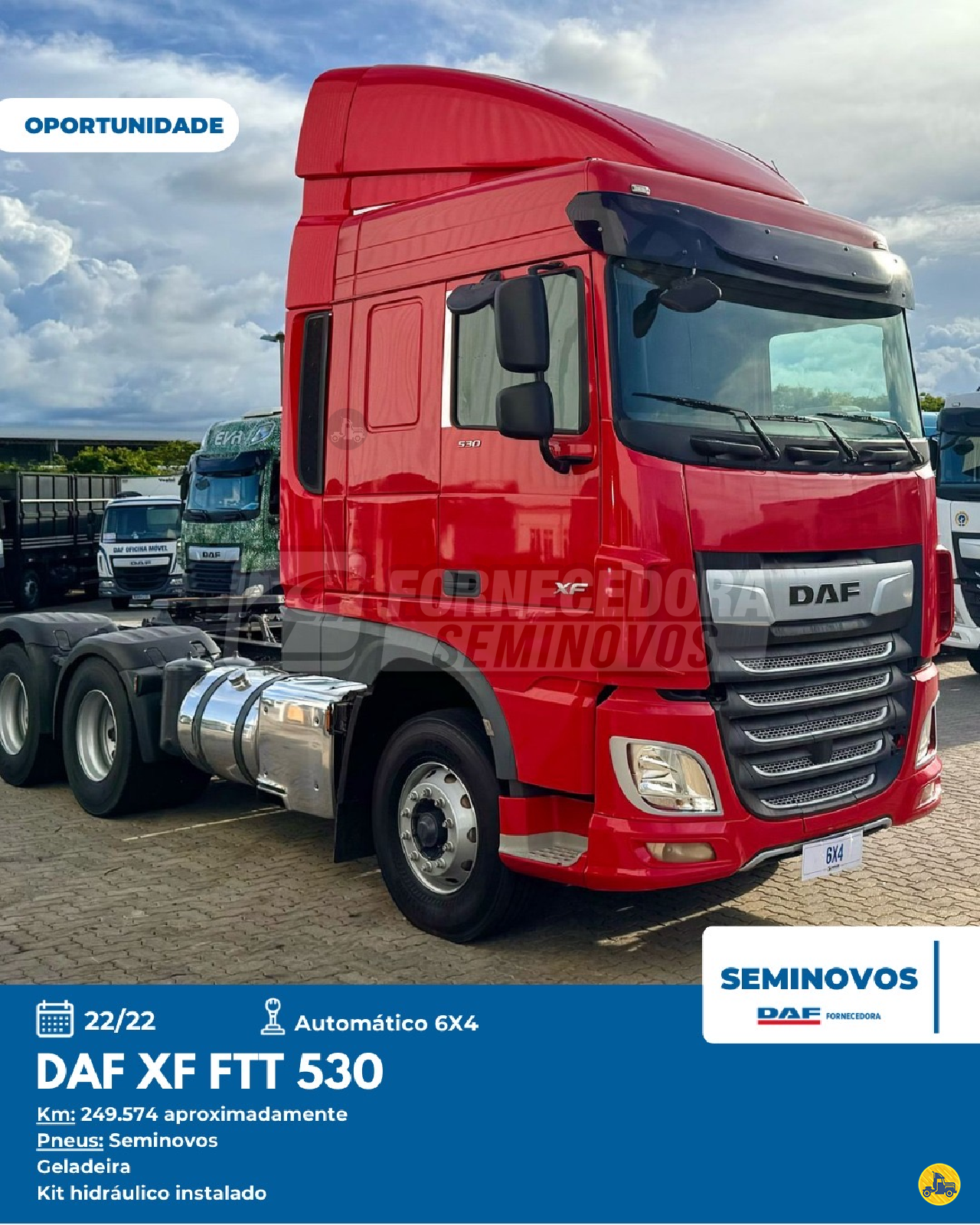 CAMINHAO DAF DAF XF FTT 530 Cavalo Mecânico Truck 6x4 DAF Fornecedora Seminovos ITAITINGA CEARÁ CE