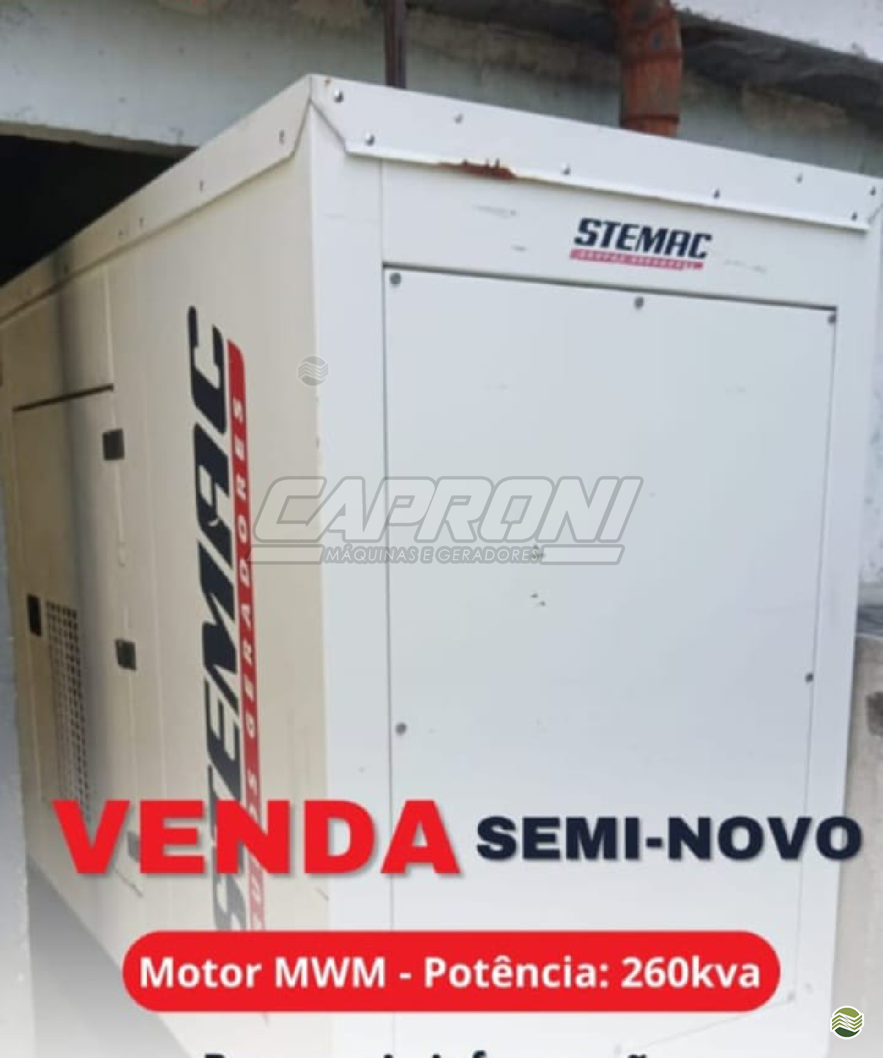 EQUIPAMENTOS GRUPO GERADOR GERADOR Caproni Máquinas e Geradores SANTO ANDRE SÃO PAULO SP