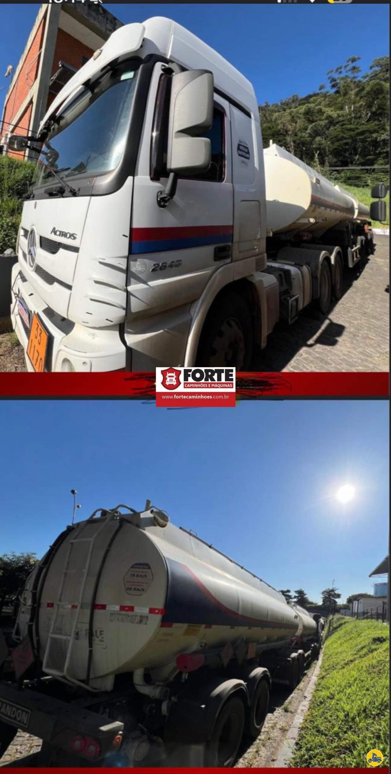 CAMINHAO MERCEDES-BENZ MB 2646 Tanque Aço Cavalo 6x2 Forte Caminhões MG JOAO MONLEVADE MINAS GERAIS MG