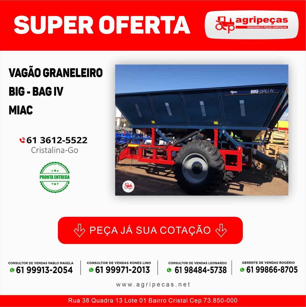 Agripeças Máquinas Agrícolas - Jacto na cidade de CRISTALINA/GO