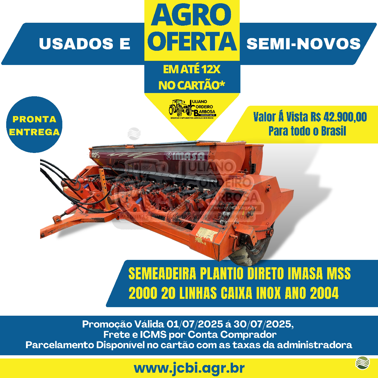 SEMEADEIRA IMASA MPS 2000 JCBi Máquinas e Implementos Agrícolas MARACAJU MATO GROSSO DO SUL MS