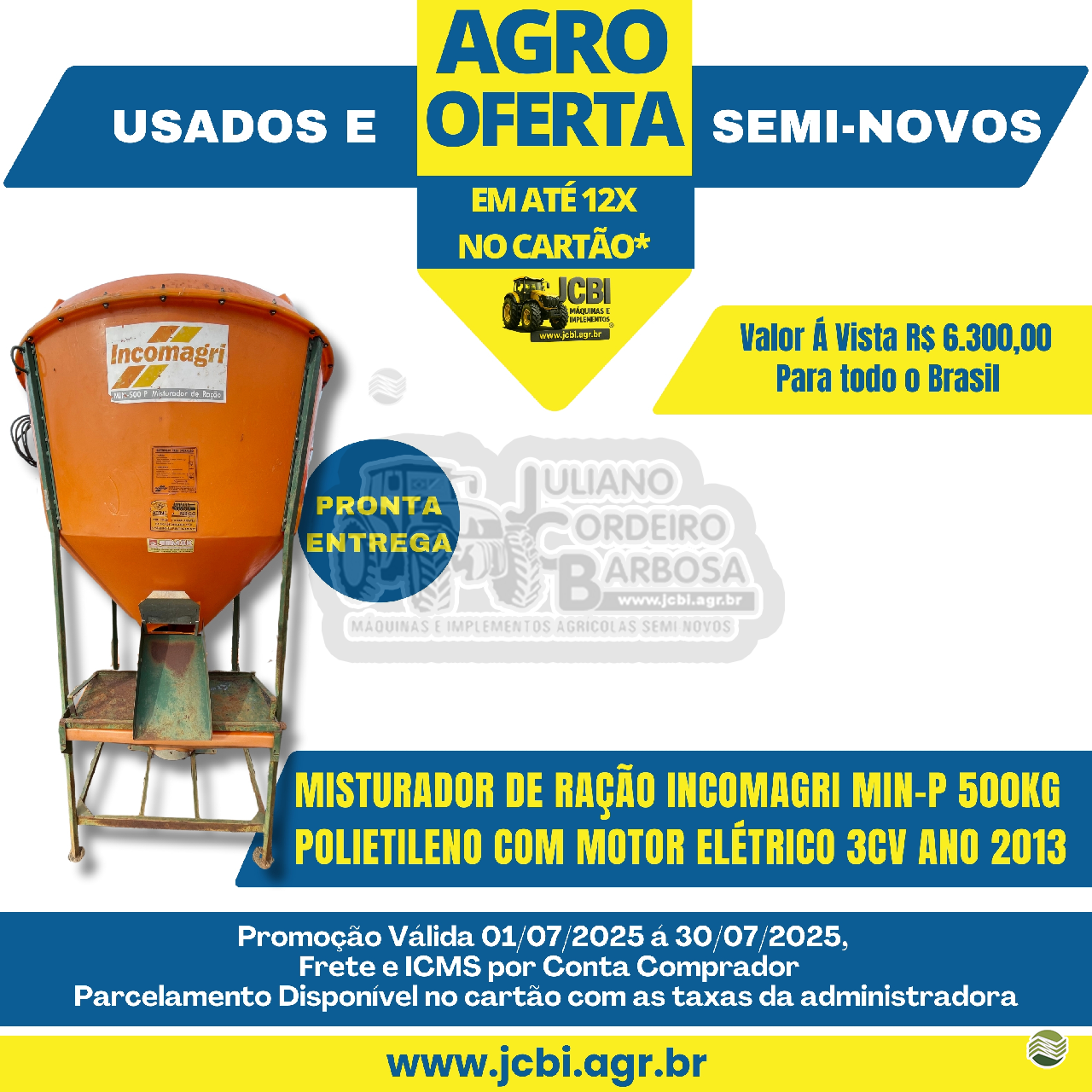 IMPLEMENTOS AGRICOLAS MISTURADOR MISTURADOR VERTICAL COM FRESA  JCBi Máquinas e Implementos Agrícolas MARACAJU MATO GROSSO DO SUL MS