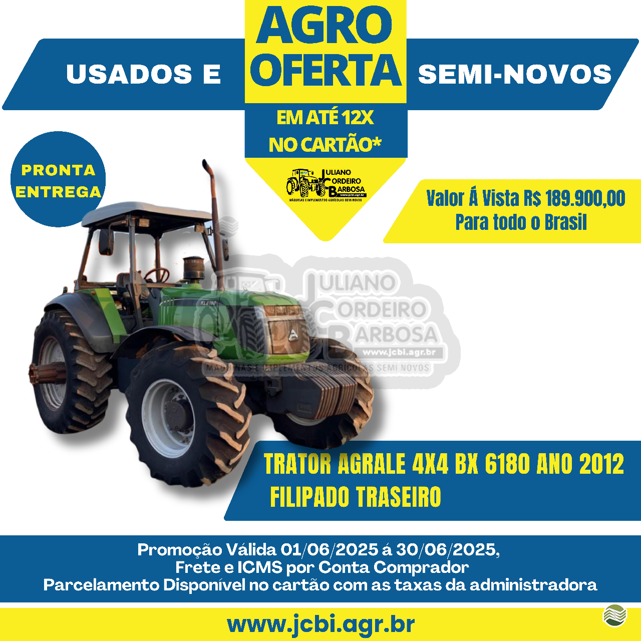 TRATOR AGRALE AGRALE BX 6180 Tração 4x4 JCBi Máquinas e Implementos Agrícolas MARACAJU MATO GROSSO DO SUL MS