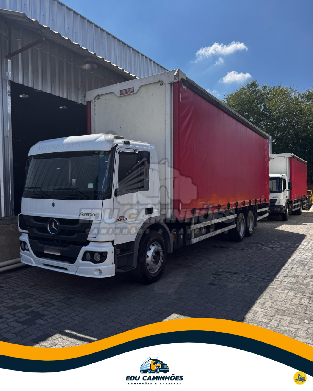 CAMINHAO MERCEDES-BENZ MB 2430 Baú Sider Truck 6x2 Edu Caminhões SAO PAULO SÃO PAULO SP
