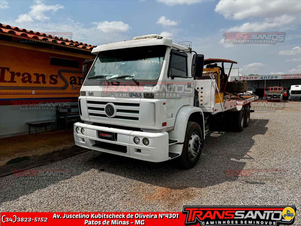 CAMINHAO VOLKSWAGEN VW 17310 Plataforma Truck 6x2 TransSantos Seminovos PATOS DE MINAS MINAS GERAIS MG