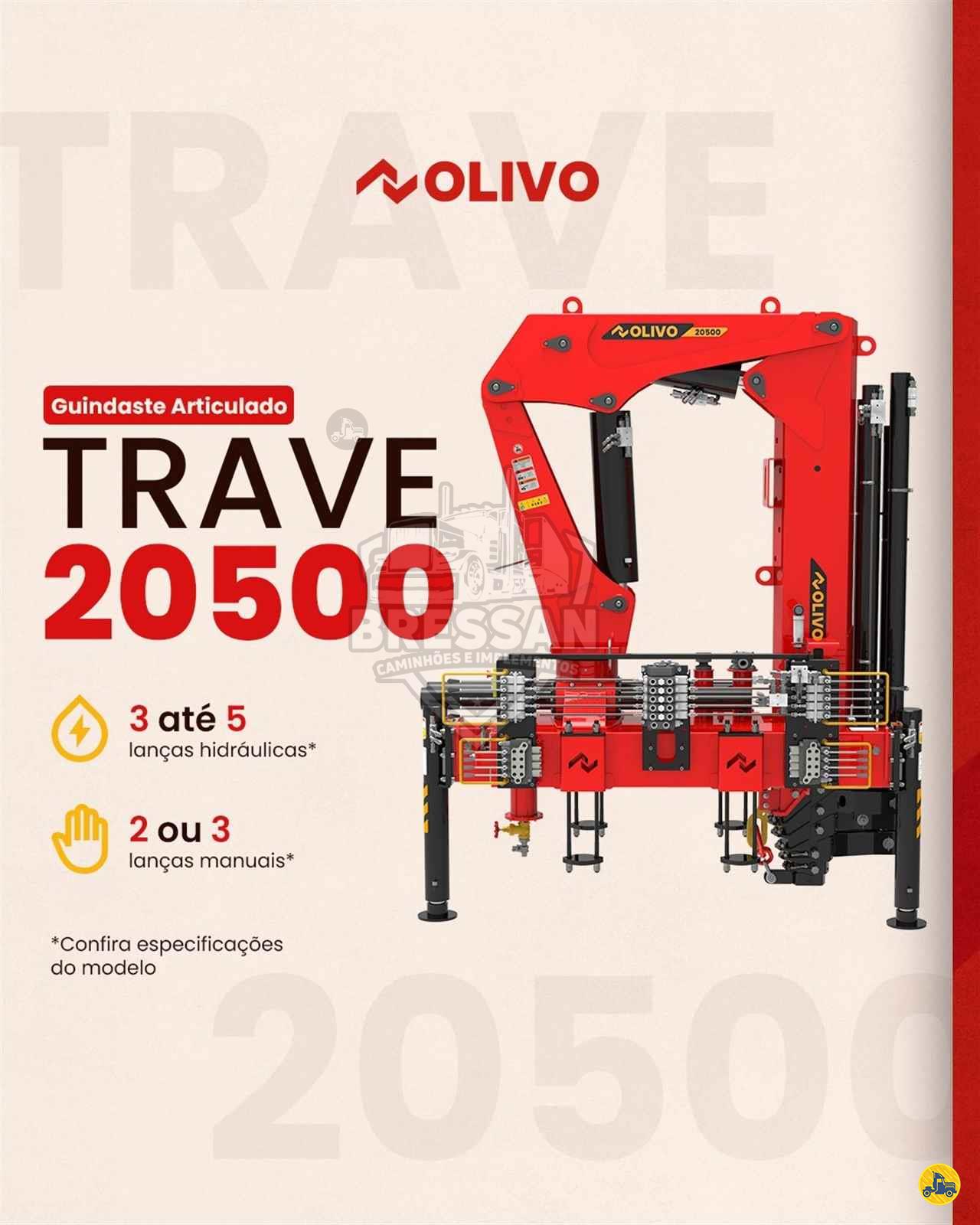 GUINDASTE OLIVO OLG20H4M2 Bressan Caminhões e Carretas ADAMANTINA SÃO PAULO SP