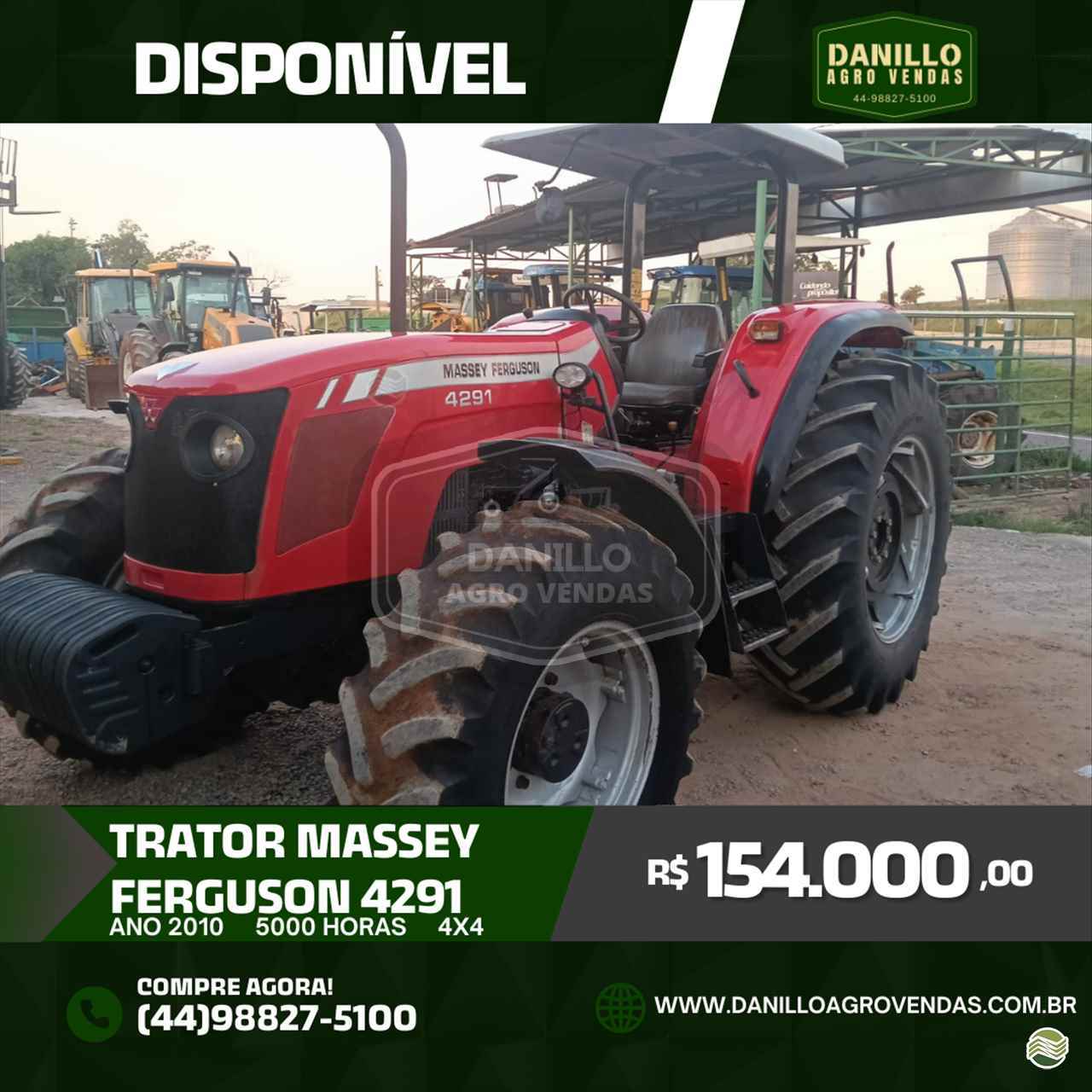 TRATOR MASSEY FERGUSON MF 4291 Tração 4x4 Danillo Agro Vendas UMUARAMA PARANÁ PR