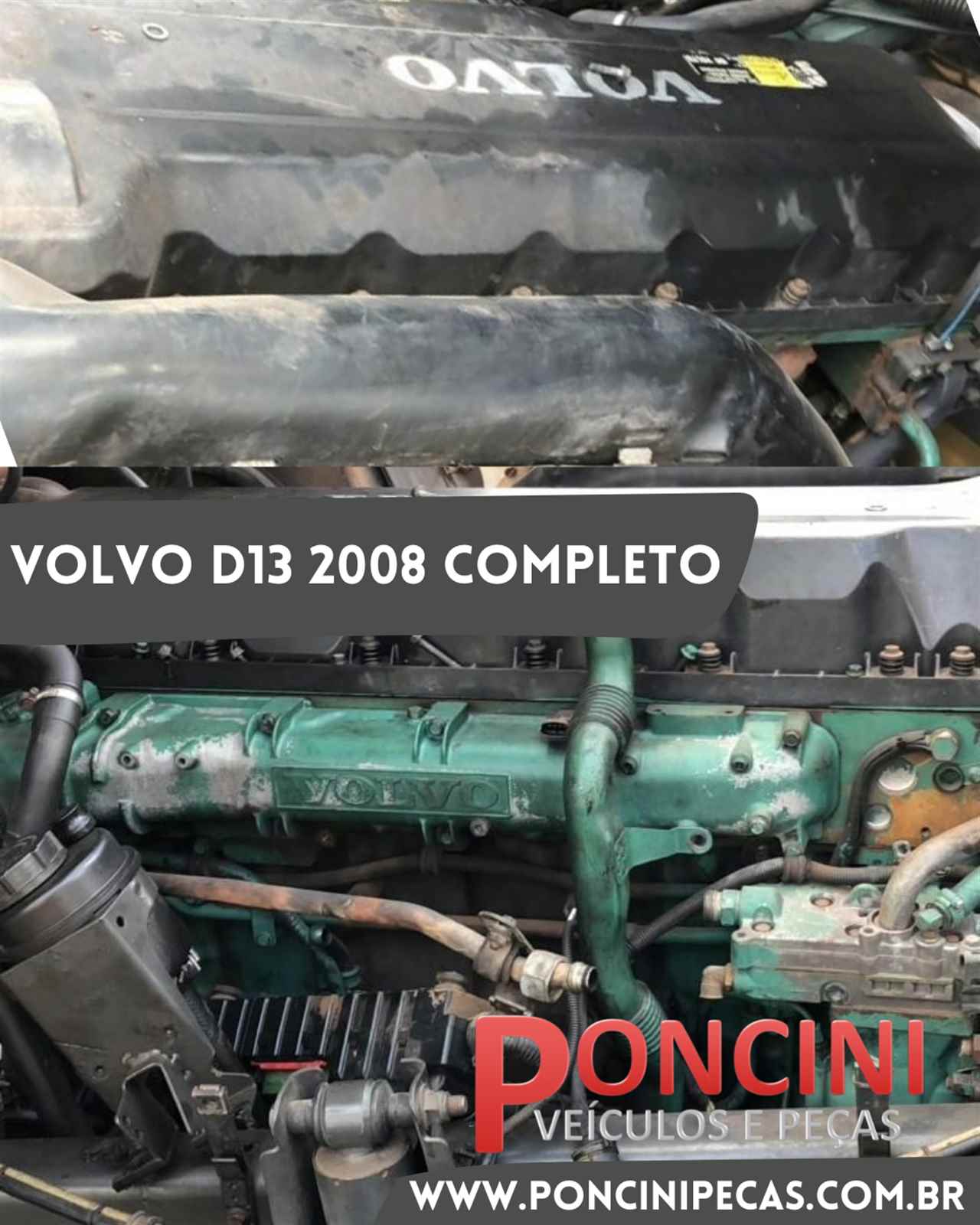 Motor Volvo D13 A 2008 completo impecavel