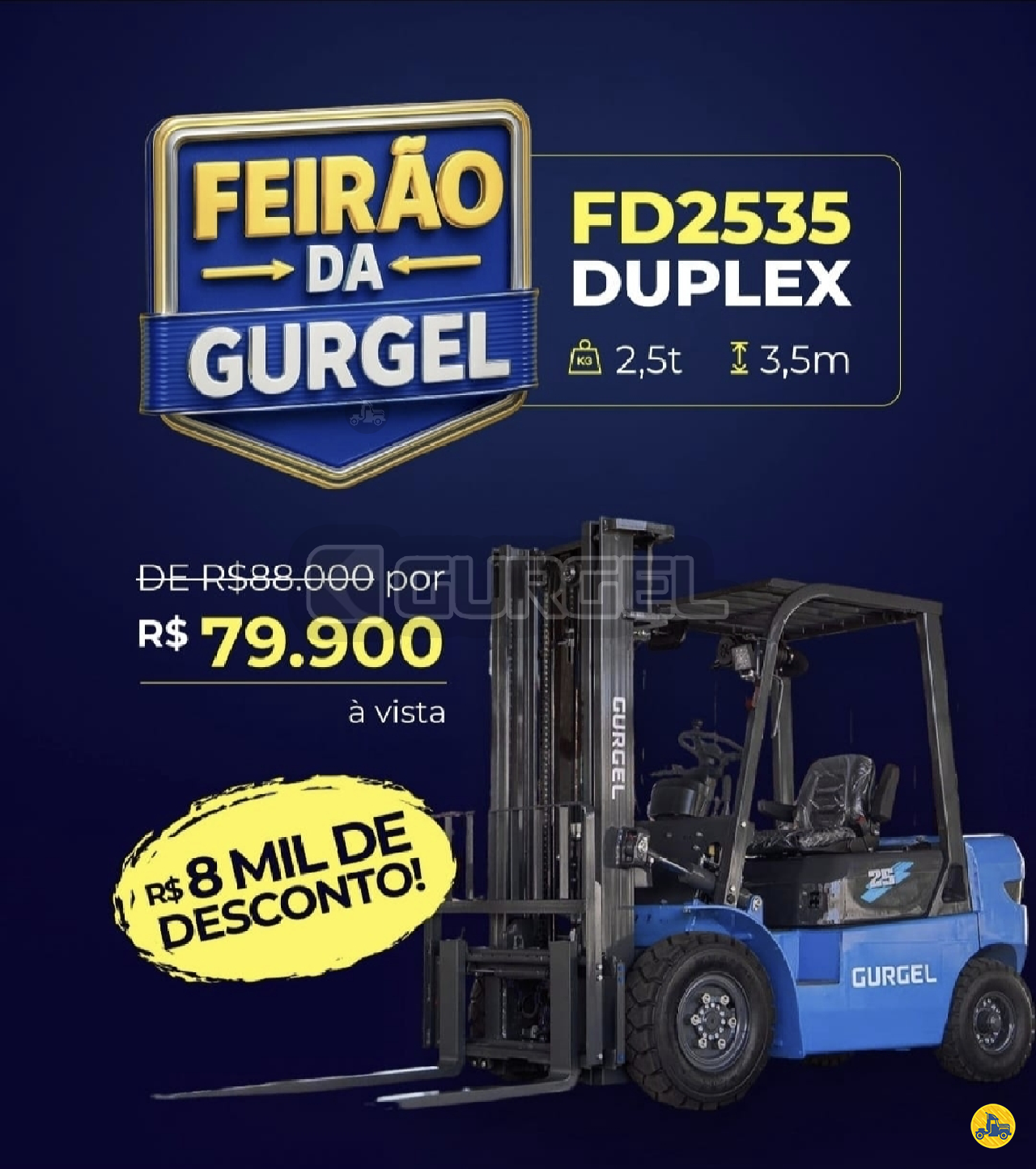 EMPILHADEIRA GURGEL FD2535 2,5T Gurgel Motores  PRESIDENTE VENCESLAU SÃO PAULO SP