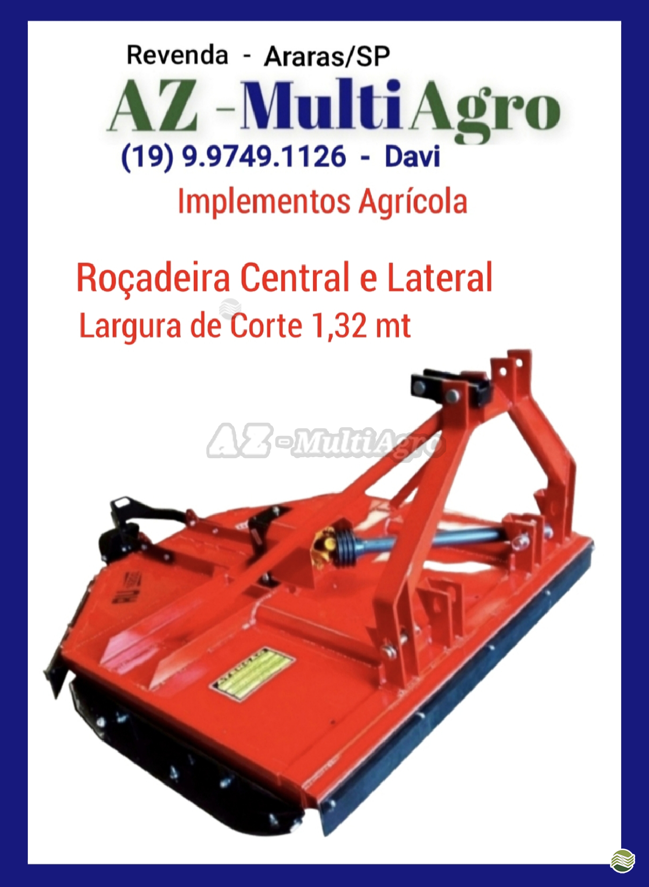 IMPLEMENTOS AGRICOLAS ROCADEIRA ROCADEIRA HIDRÁULICA AZ Multiagro Tratores Impls. Peças e Pneus ARARAS SÃO PAULO SP