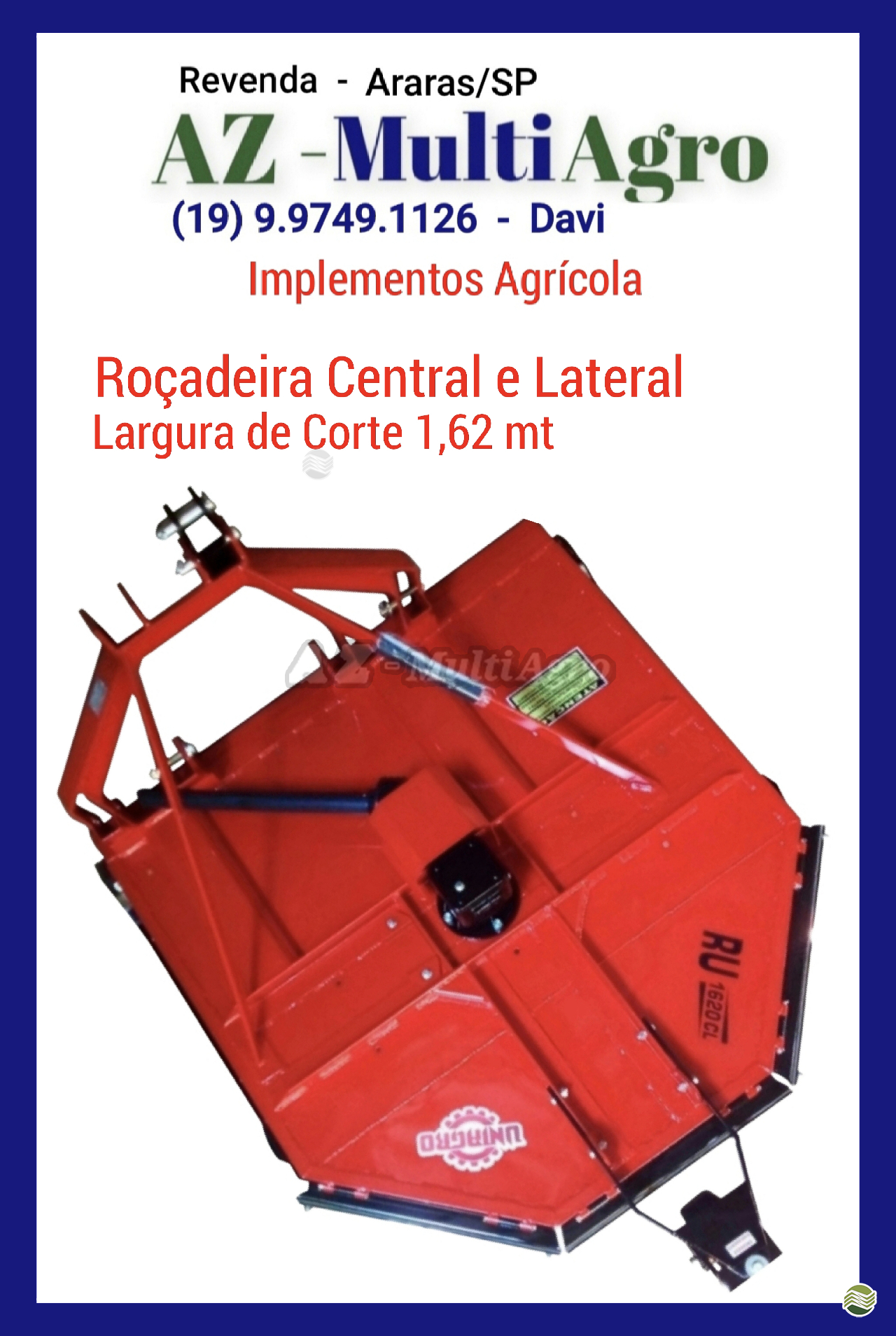 IMPLEMENTOS AGRICOLAS ROCADEIRA ROCADEIRA HIDRÁULICA AZ Multiagro Tratores Impls. Peças e Pneus ARARAS SÃO PAULO SP