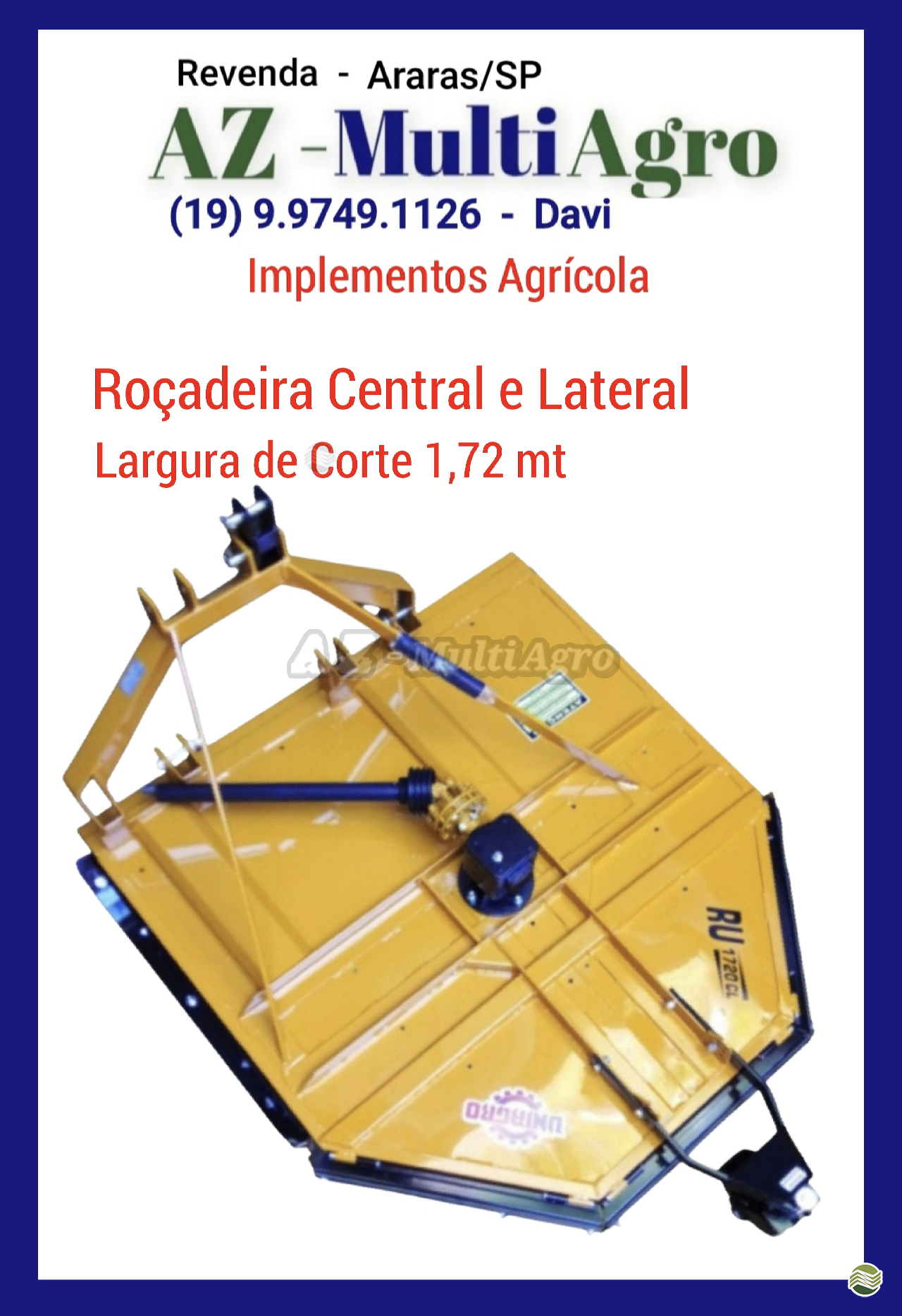 IMPLEMENTOS AGRICOLAS ROCADEIRA ROCADEIRA HIDRÁULICA AZ Multiagro Tratores Impls. Peças e Pneus ARARAS SÃO PAULO SP