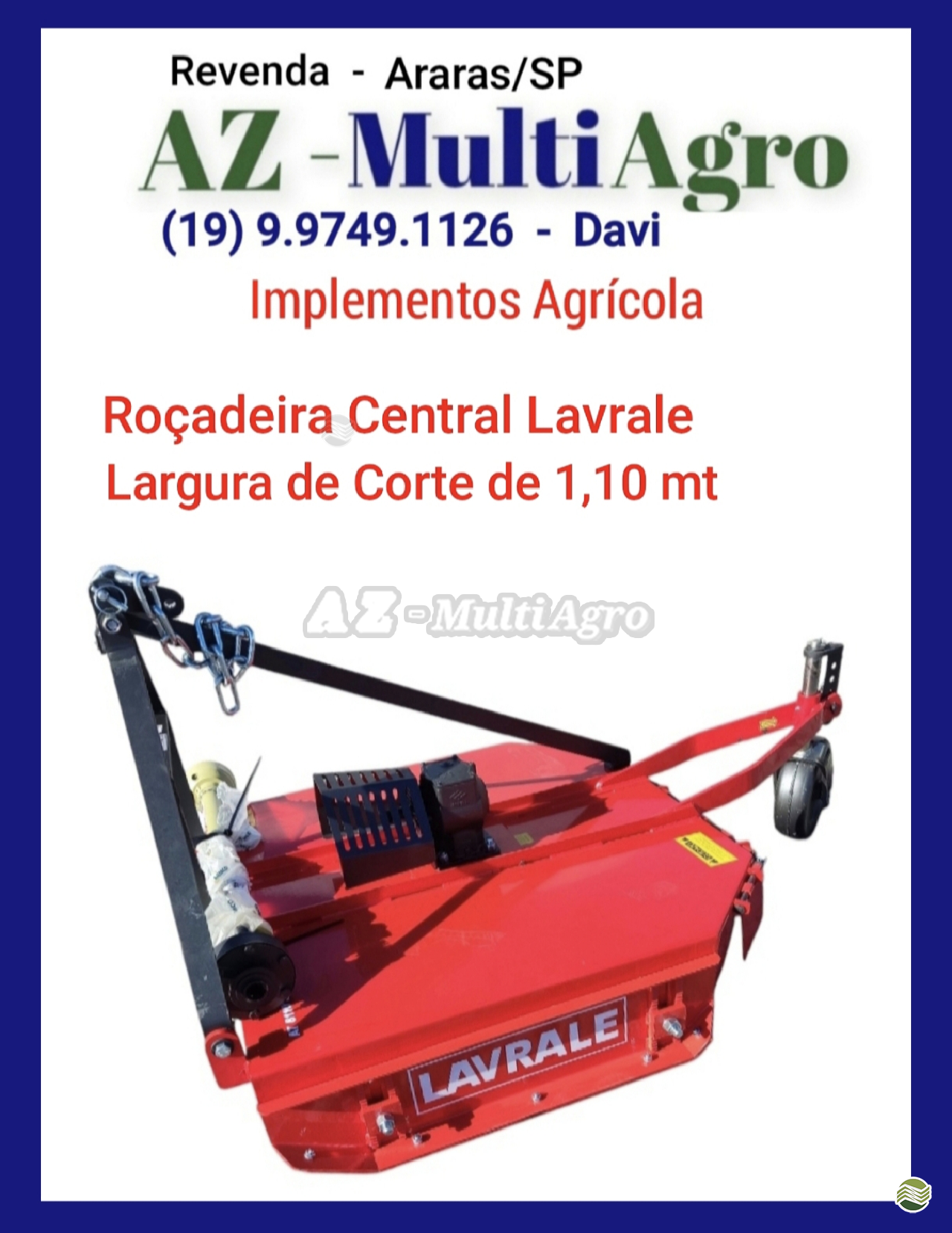 IMPLEMENTOS AGRICOLAS ROCADEIRA ROCADEIRA HIDRÁULICA AZ Multiagro Tratores Impls. Peças e Pneus ARARAS SÃO PAULO SP
