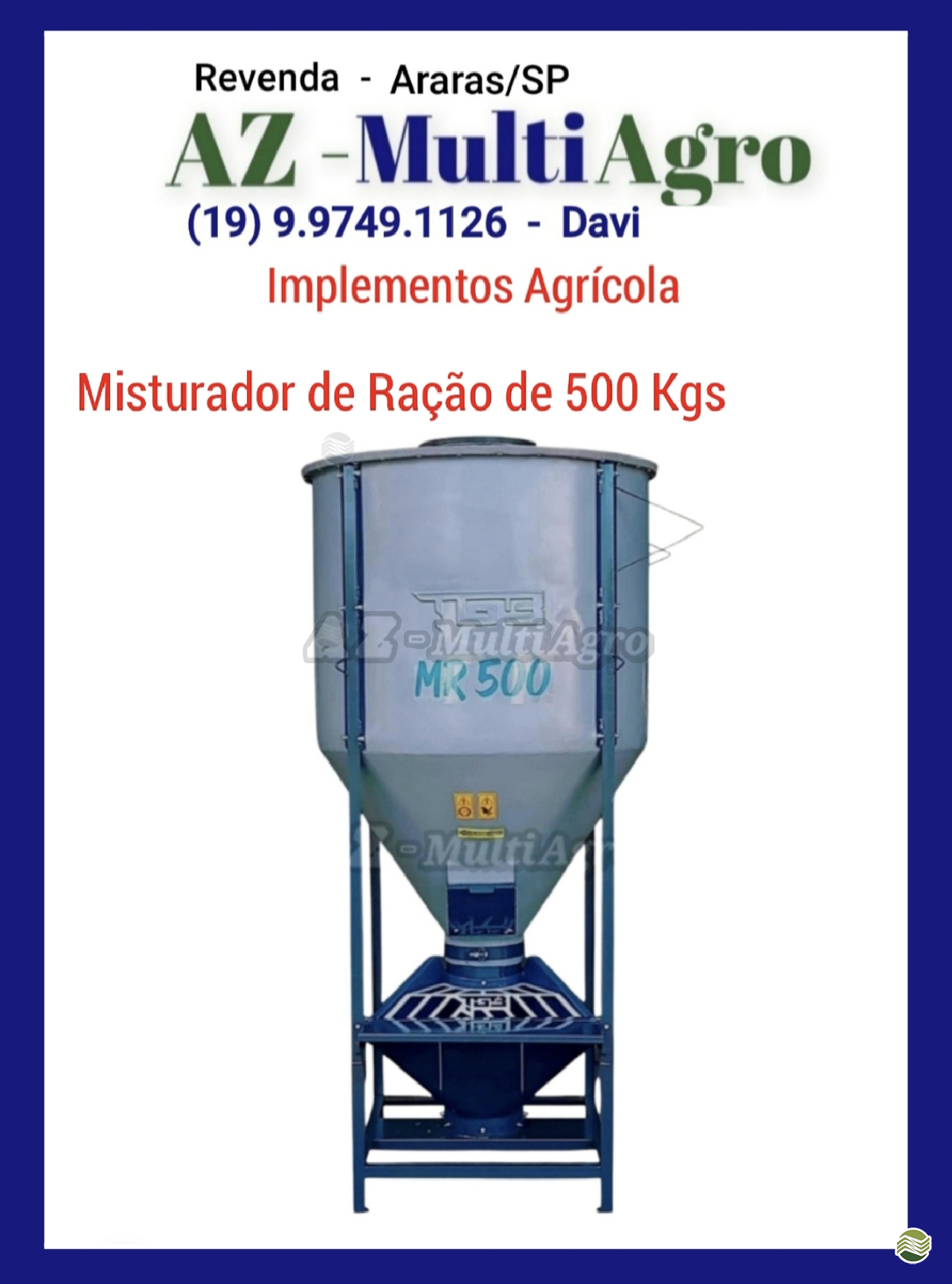 IMPLEMENTOS AGRICOLAS MISTURADOR MISTURADOR DE RAÇÃO AZ Multiagro Tratores Impls. Peças e Pneus ARARAS SÃO PAULO SP