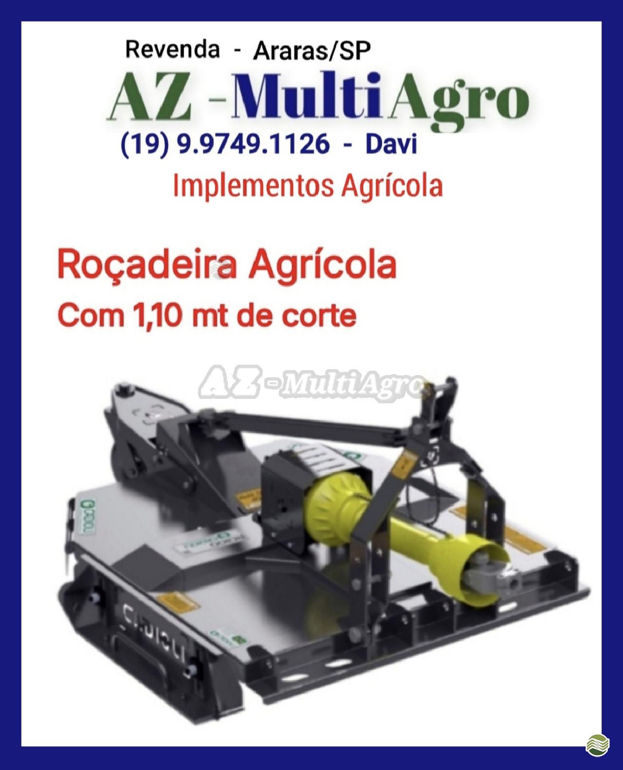 IMPLEMENTOS AGRICOLAS ROCADEIRA ROCADEIRA HIDRÁULICA AZ Multiagro Tratores Impls. Peças e Pneus ARARAS SÃO PAULO SP